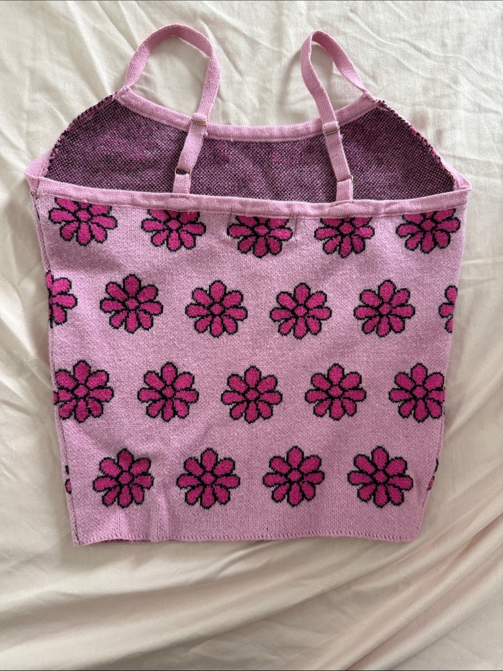 Noelle Pink Knit Floral Cami - Picture 3 of 3